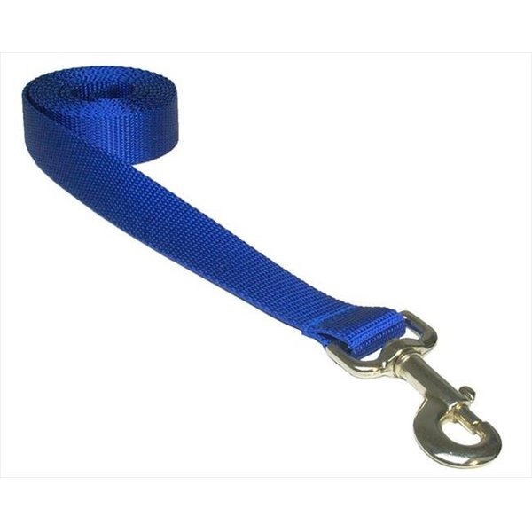 Sassy Dog Wear Sassy Dog Wear SOLID BLUE SM-L 4 ft. Nylon Webbing Dog Leash; Blue - Small & Medium SOLID BLUE SM-L